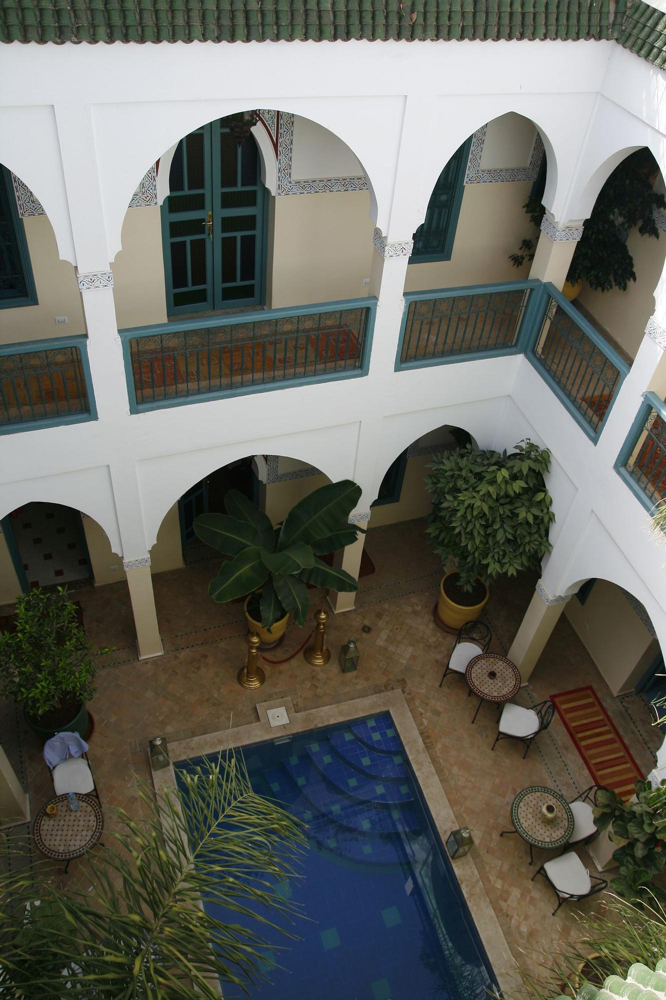 El patio central de un riad de Marrakech
