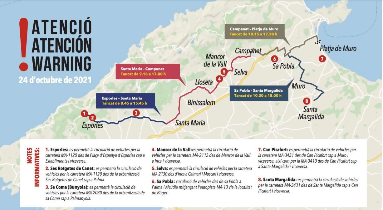 Carreteras cortadas por la Mallorca 312 (2)