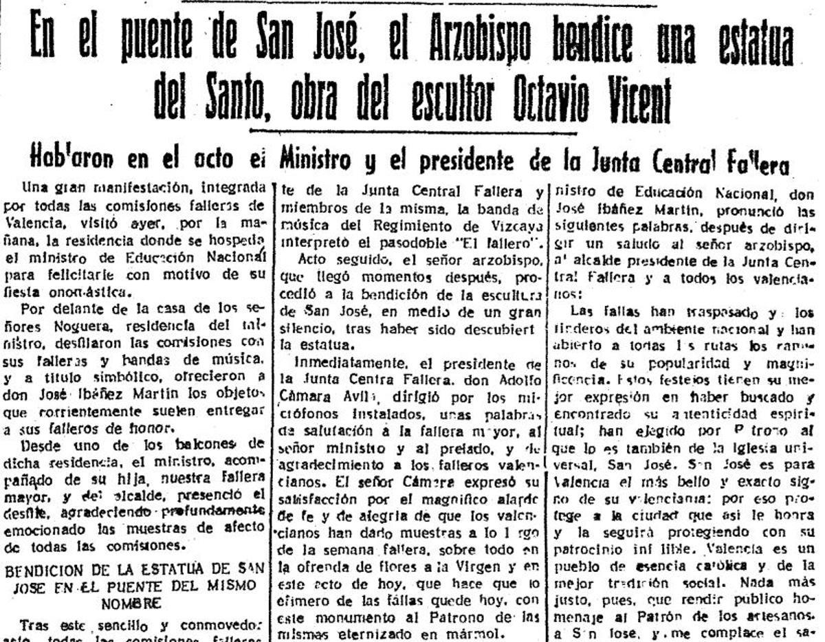 Primera referencia al acto