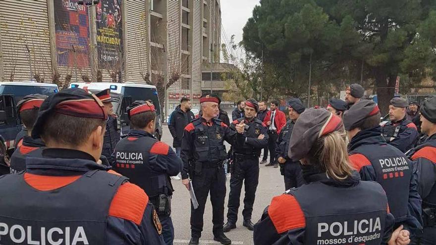 Dispositivo de los Mossos d'Esquadra por el Clásico Barça-Madrid