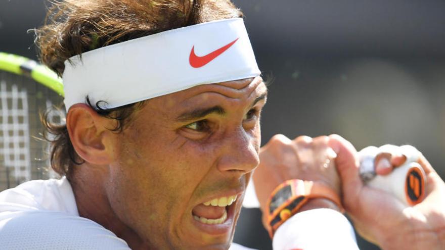 Rafa Nadal en el partit d&#039;ahir