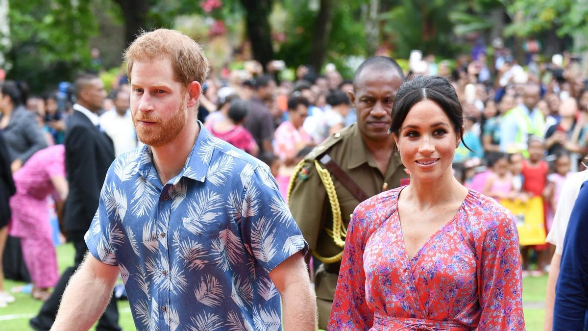 Meghan Markle y el Príncipe Harry en su visita a Fiji