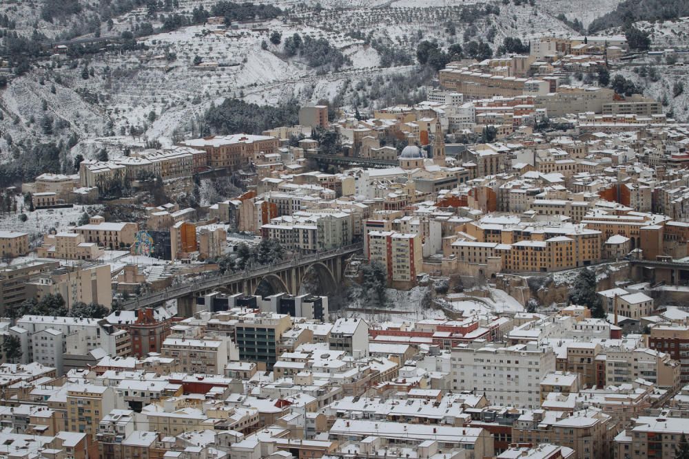 Los efectos de la nevada en Alcoy y comarca