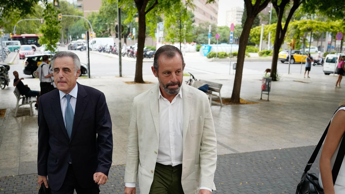 Sandro Rosell, a su llegada a los tribunales.