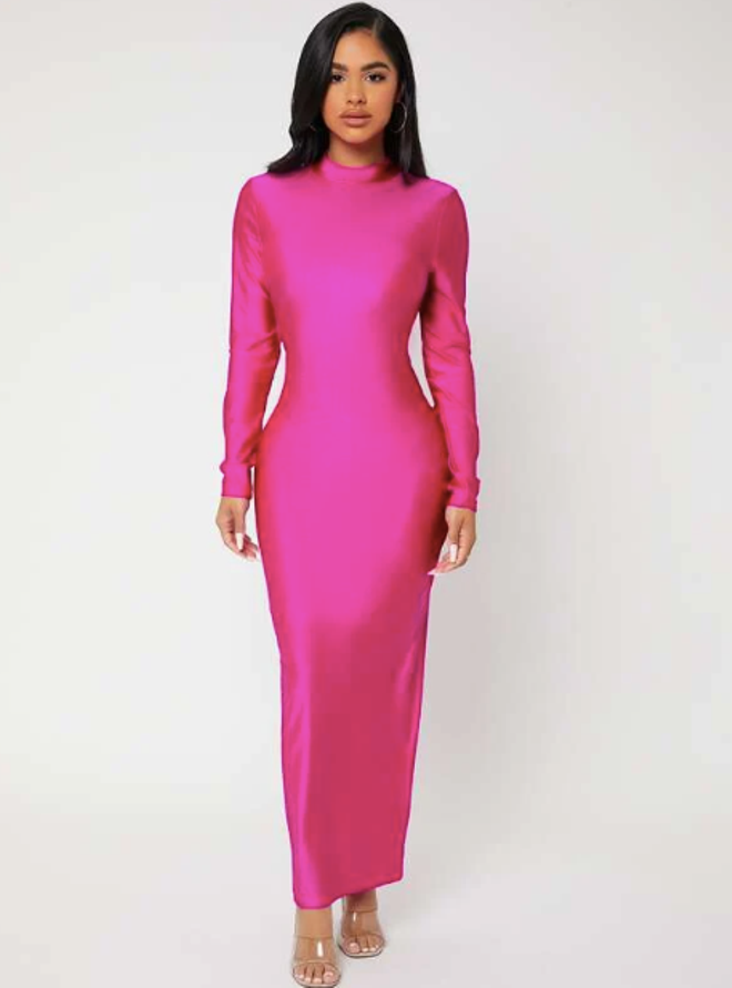 Vestido tubular fucsia, de SHEIN