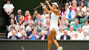Jessica Bouzas Maneiro celebra el triunfo en Wimbledon