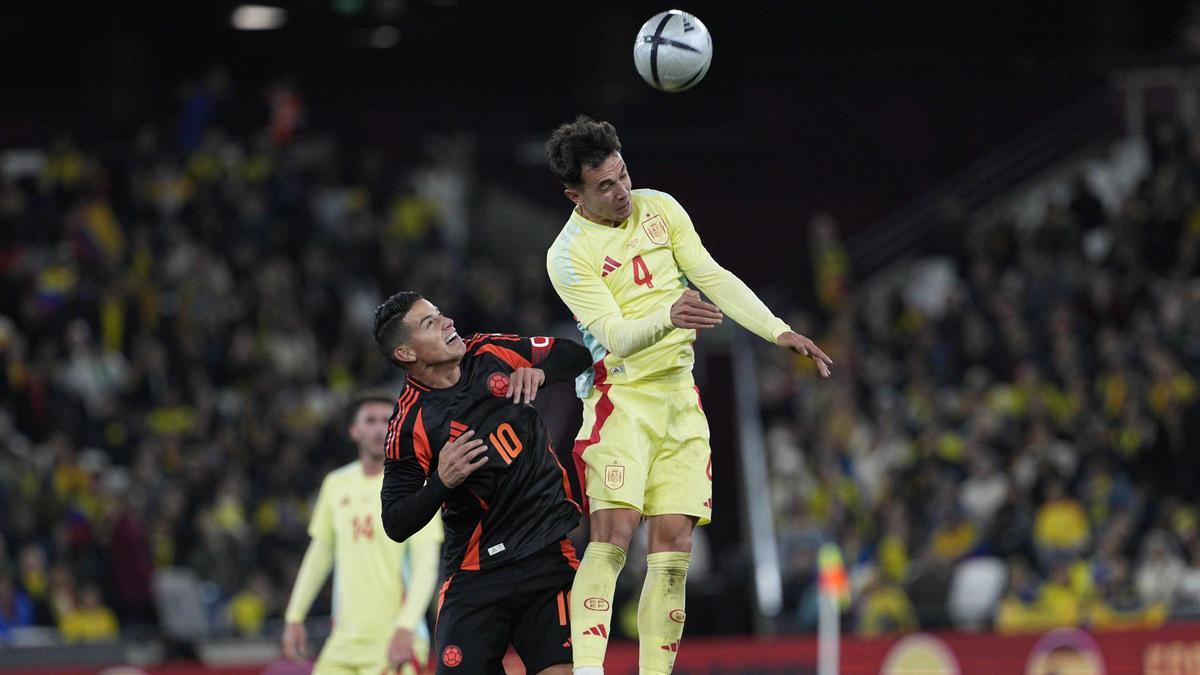 Zubimendi, en el partido de la selección española ante Colombia