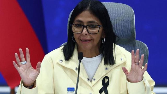 La presidenta encarregada de Veneçuela, Delcy Rodríguez. | LUCAS AGUAYO / AFP