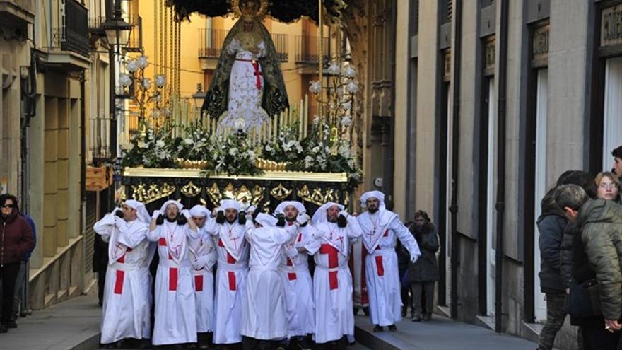 Procesión del Viernes Santo por Teruel.