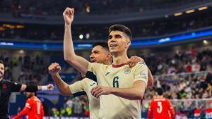 Antonio celebra un gol en la final