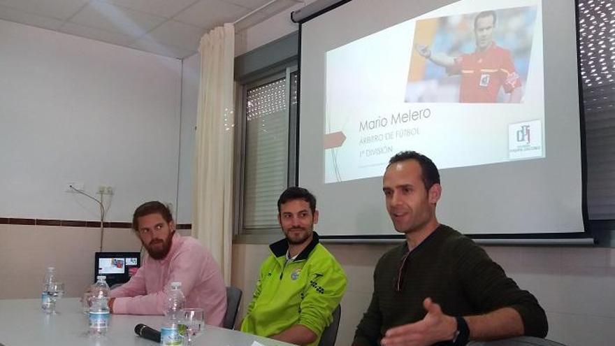 Pedro Pérez, Darío Mata y Melero López, en la charla