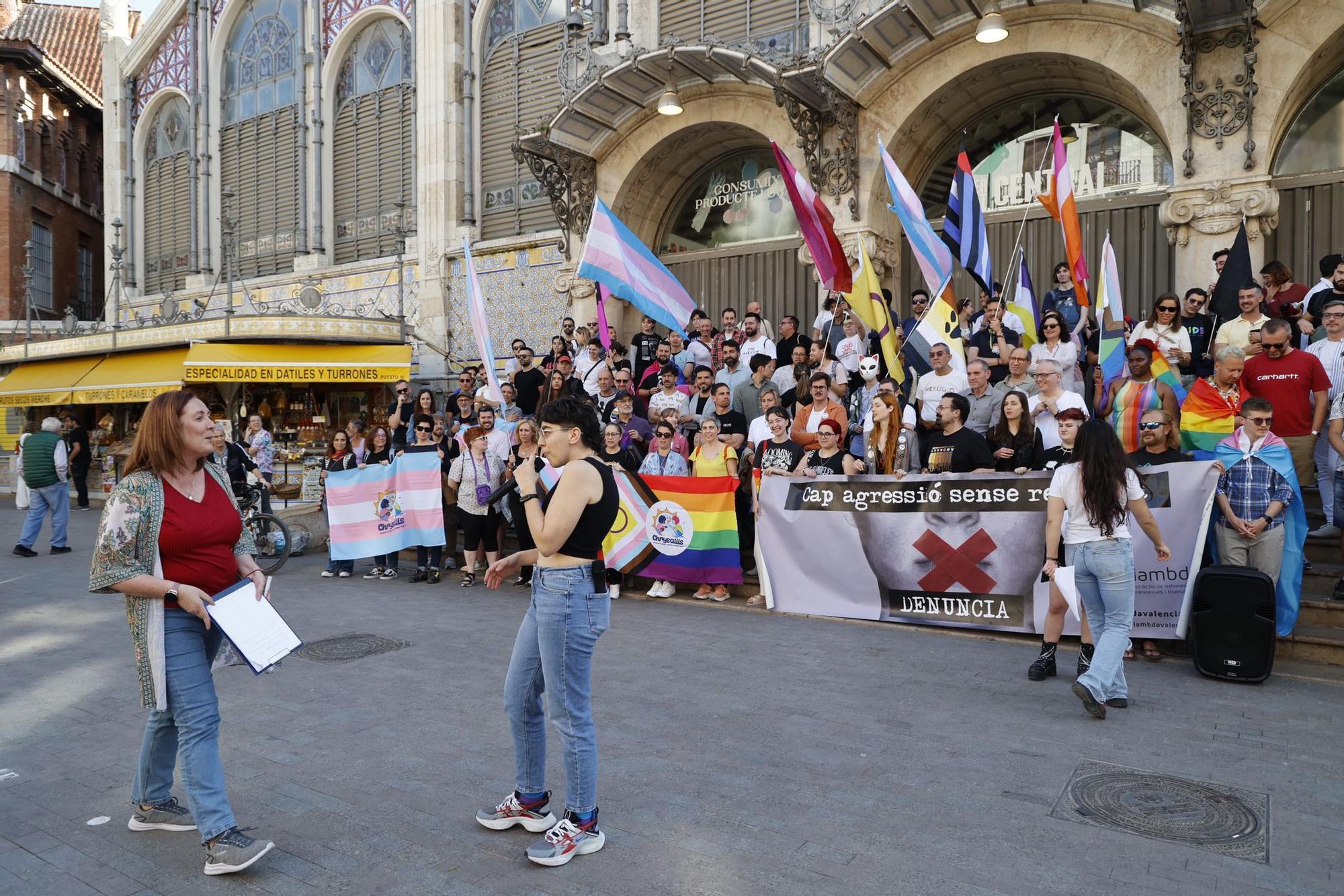 Varios colectivos se concentran en València por el día contra la LGTBIfobia