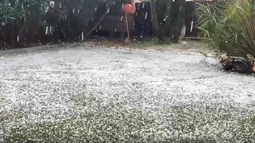 Vídeo del granizo en Ibiza