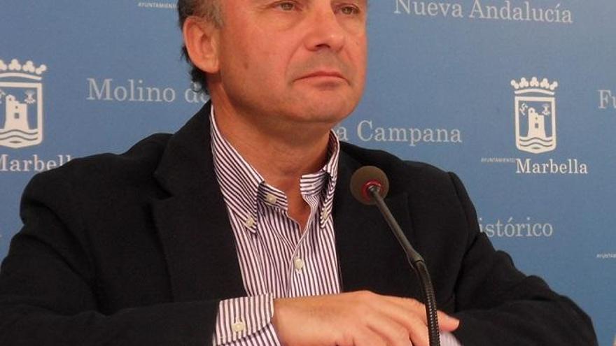 Carlos Rubio durante una comparecencia en el Ayuntamiento de Marbella.