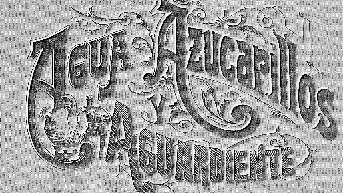 Cartel de &#039;Agua, azucarillos y aguardiente&#039;.