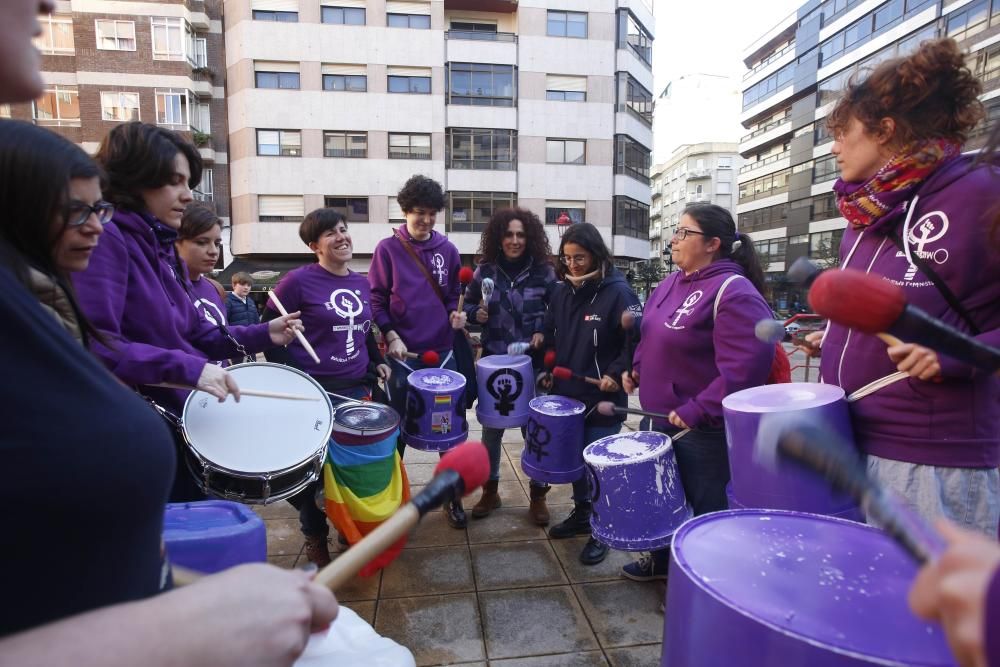 La batucada recorrió las calles del centro de Vigo