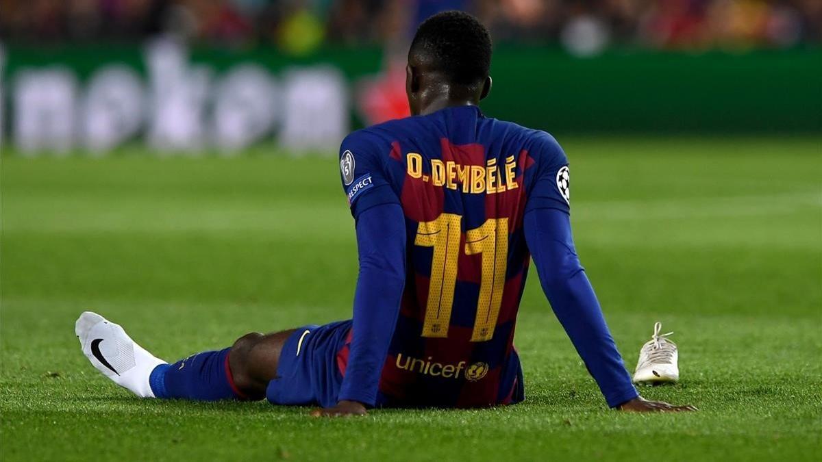 Dembele lesionado en el partido de la UEFA contra el Borussia Dormundt