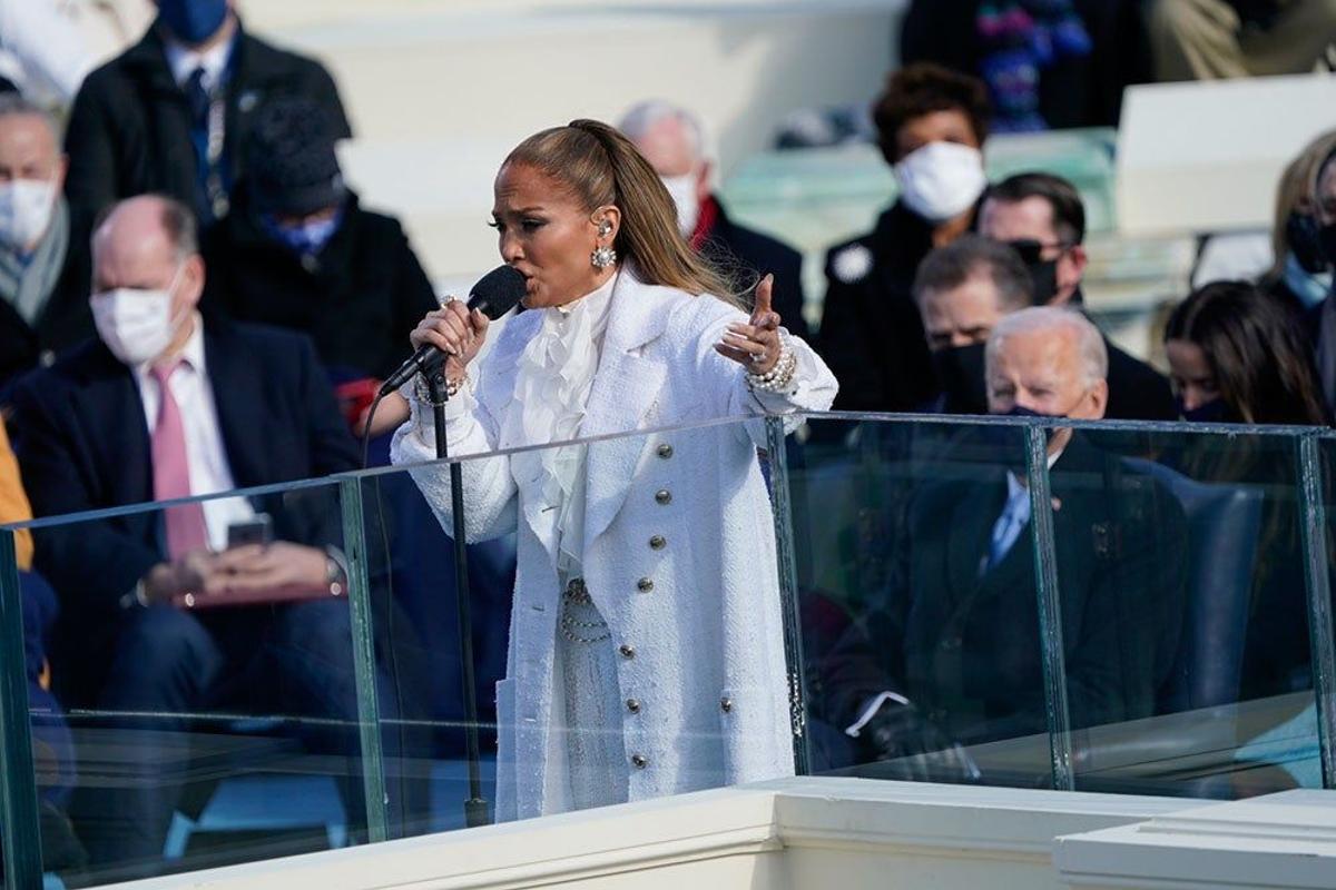 Jennifer Lopez en la inauguración presidencial