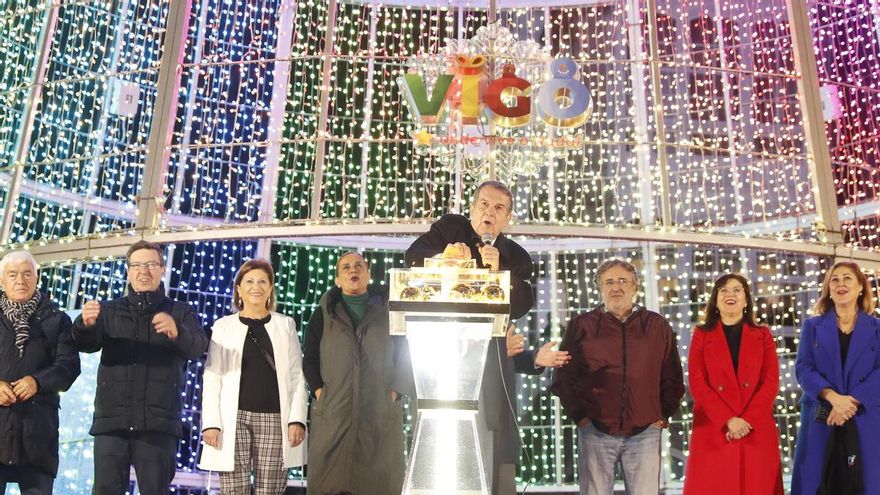 Hora del encendido de luces de Navidad de Vigo 2024