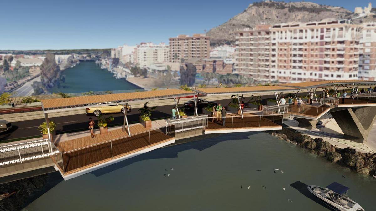 Una recreación del nuevo diseño que tendrá el Pont de la Bega.