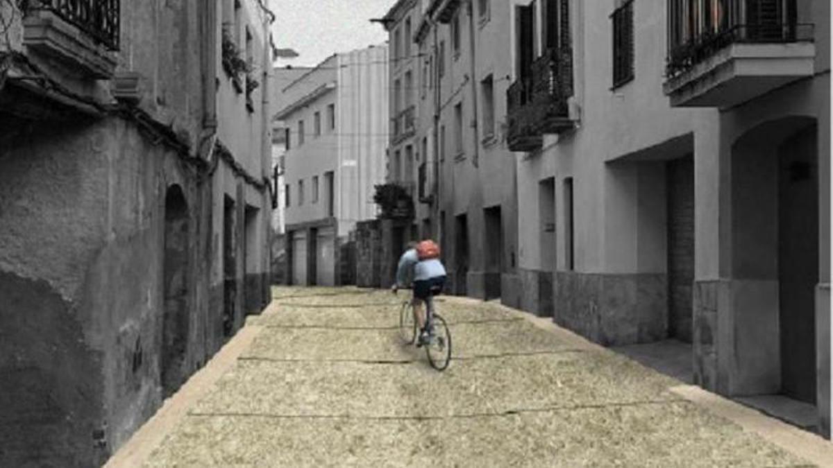 El carrer Major de Montbui on s'ha de dur a terme l'obra de rehabilitació