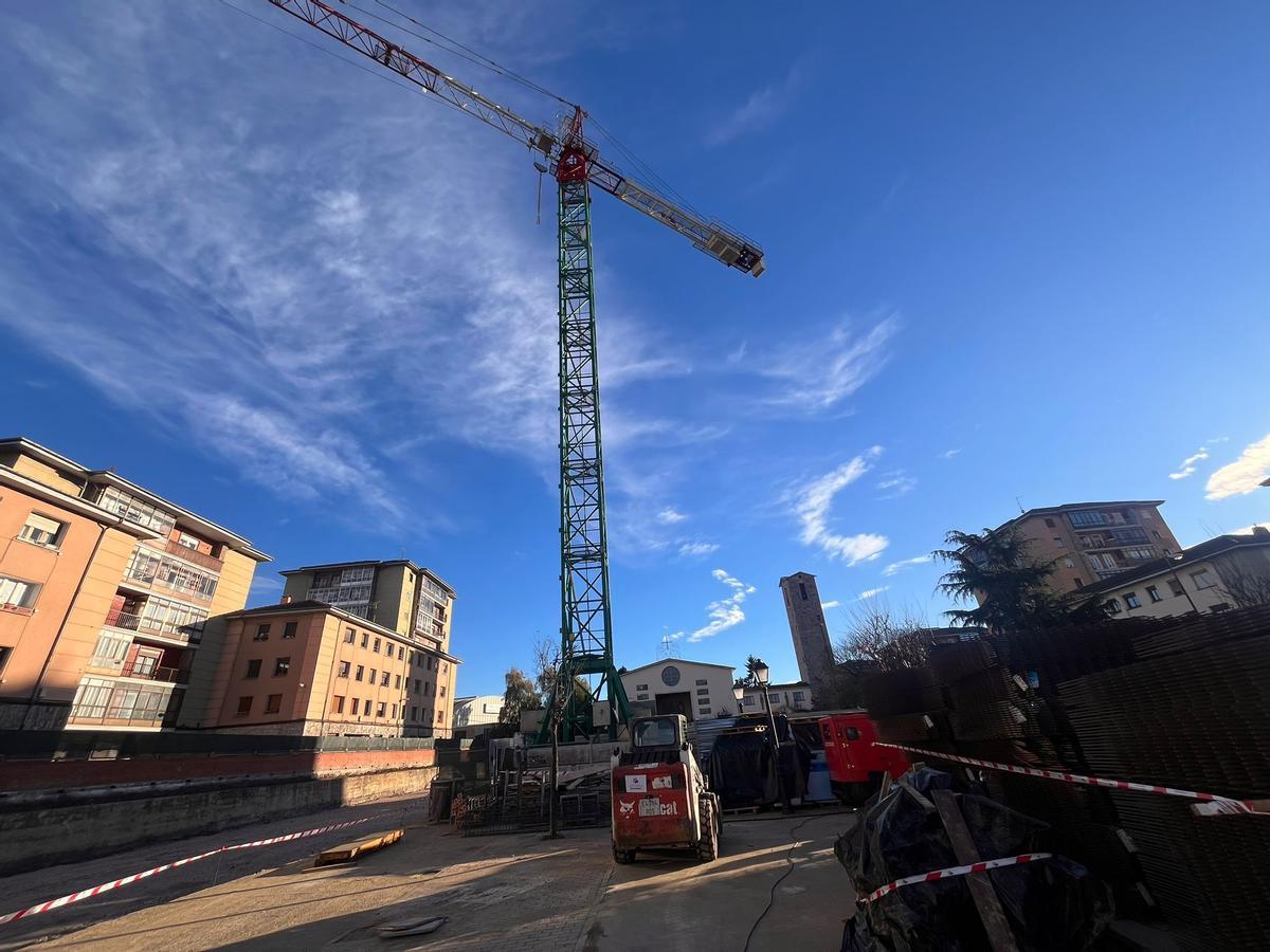 La zona de trabajos en Ventanielles.
