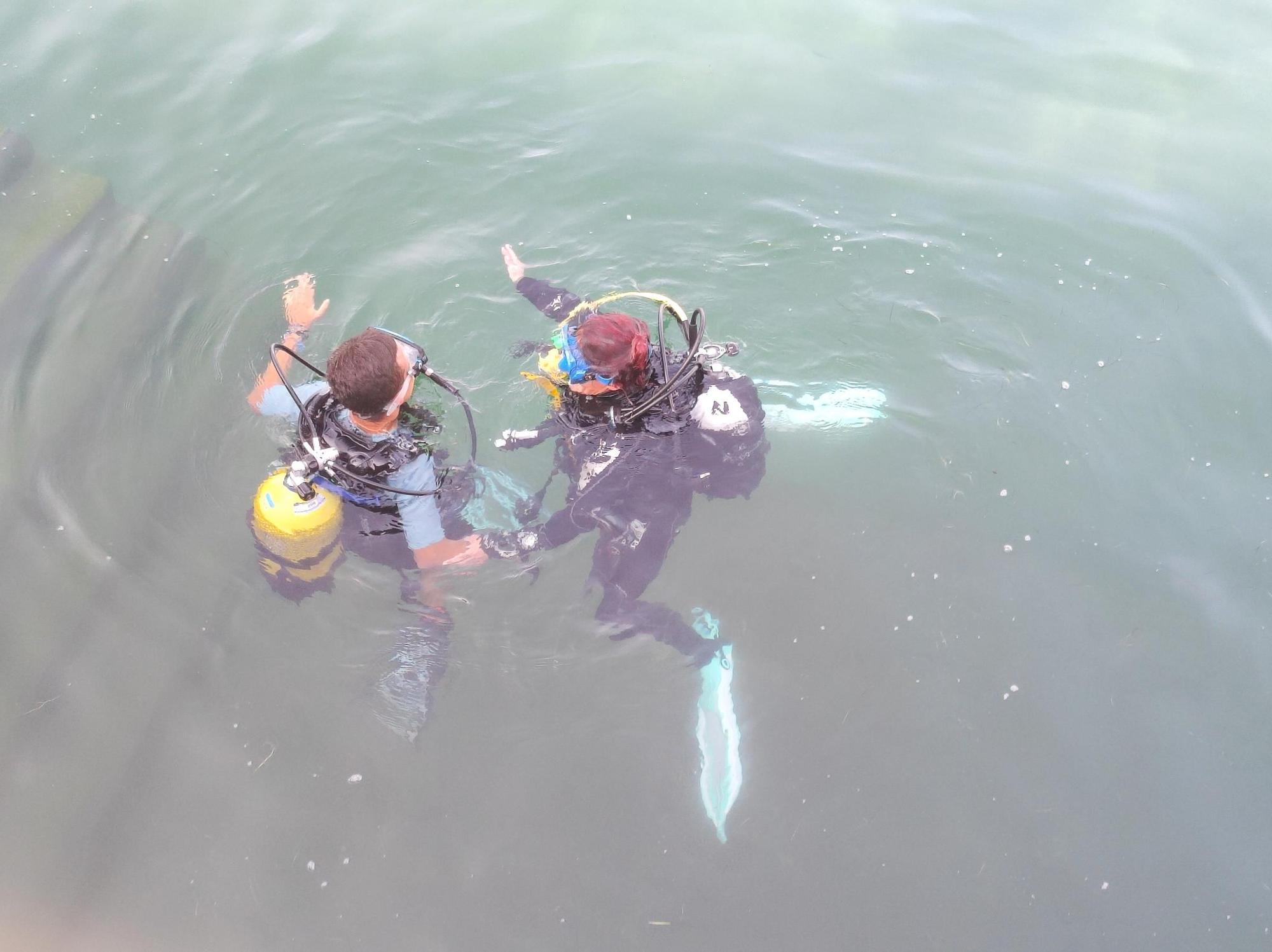 En imágenes: Bautismo de buceo en la ría del Eo