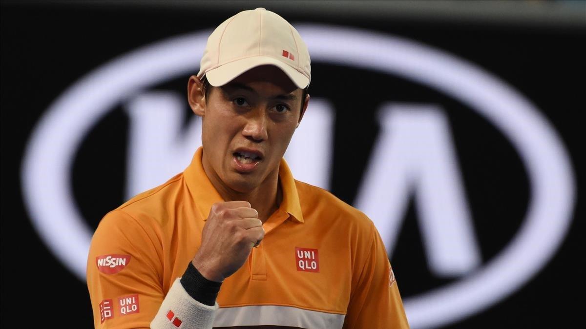 aguasch46645176 japan s kei nishikori reacts after a point against spain s p190121130614