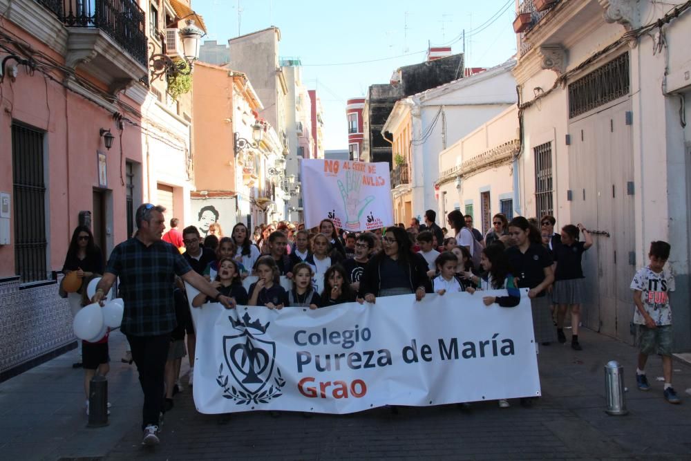 Manifestación del Colegio Pureza de María del Grau