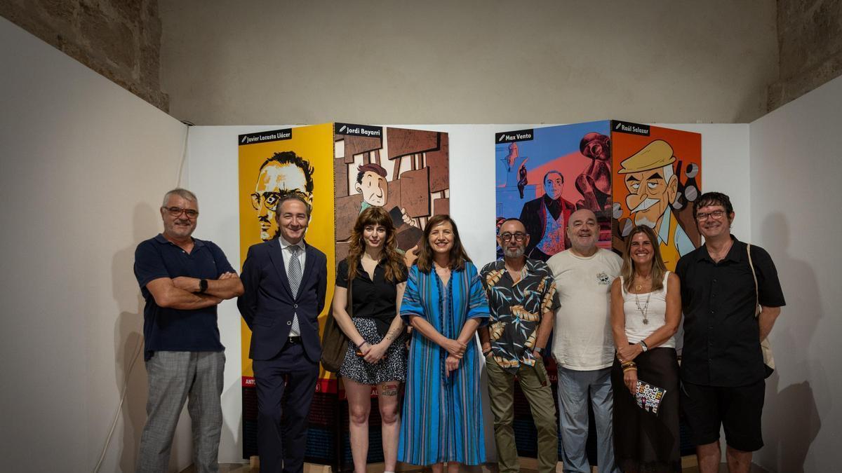 Presentación de la exposición ’34 Ilustres x 34 ilustrados’ en el Centre del Carme.