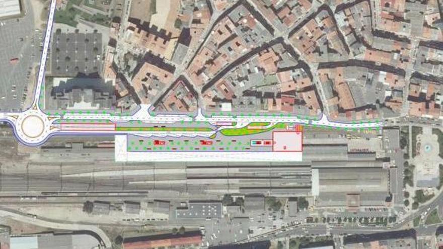 Plano de la futura estación de autobuses.