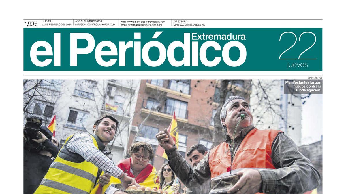 Consulta la portada correspondiente al día 22 de febrero de 2024