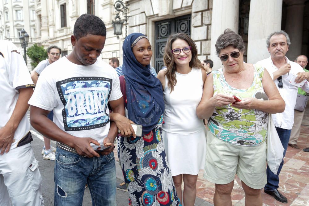 Concentración en València contra los atentados de Barcelona