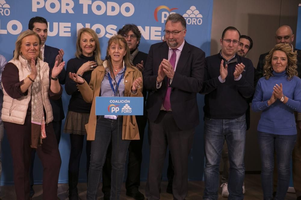 Noche electoral del PP en Asturias.