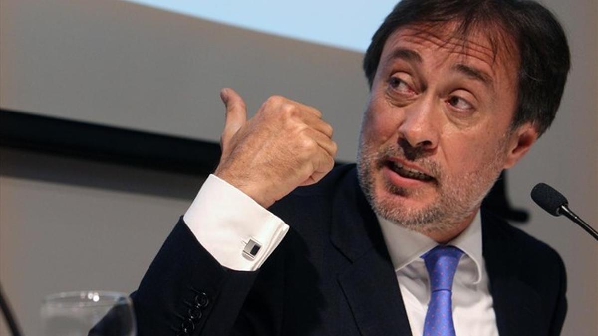 Benedito, este martes en el Col·legi de Periodistes.