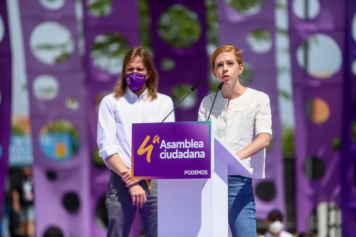 La nueva secretaria de Organización de Podemos, Lilith Verstrynge, durante la celebración de la IV Asamblea Ciudadana Estatal.