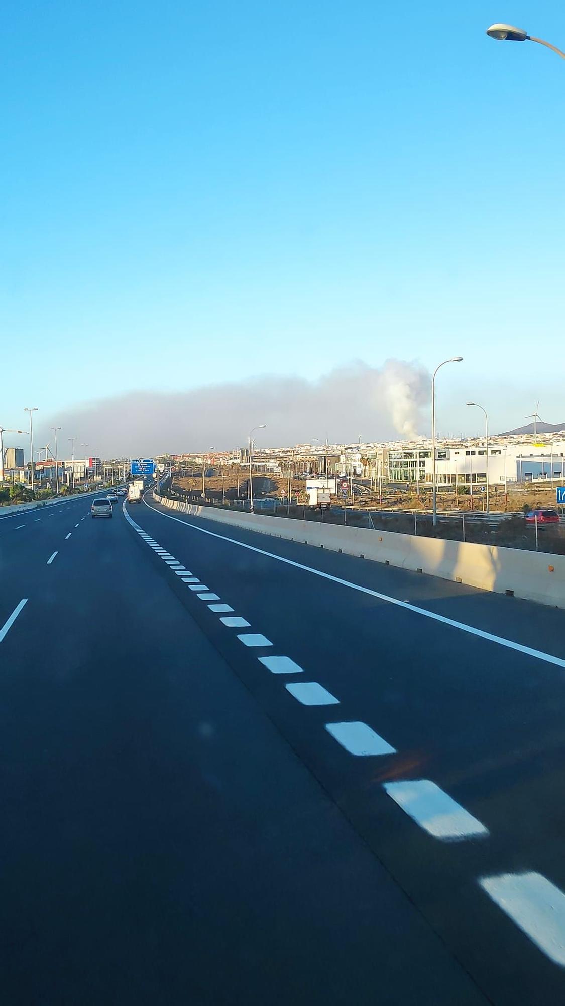 Incendio en Aldea Blanca, en el municipio de San Bartolomé de Tirajana