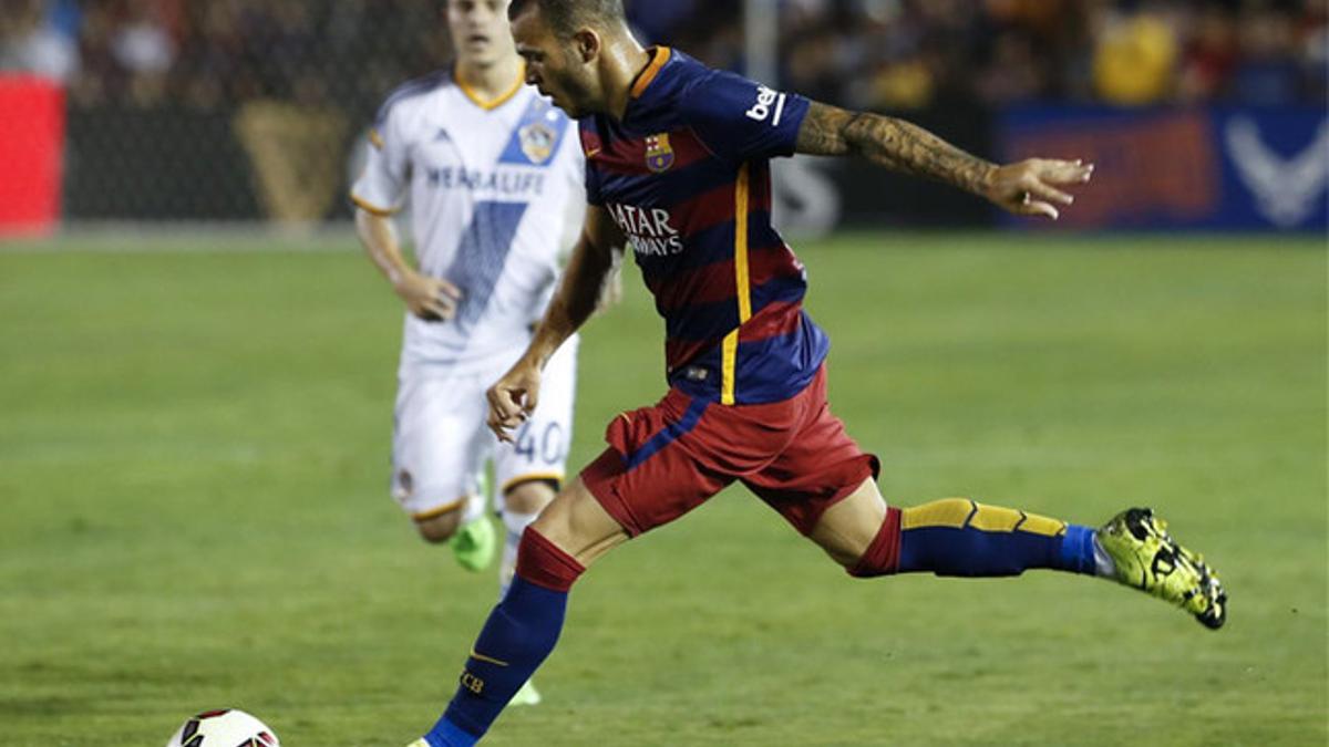 Sandro, en un partido de pretemporada con el Barça