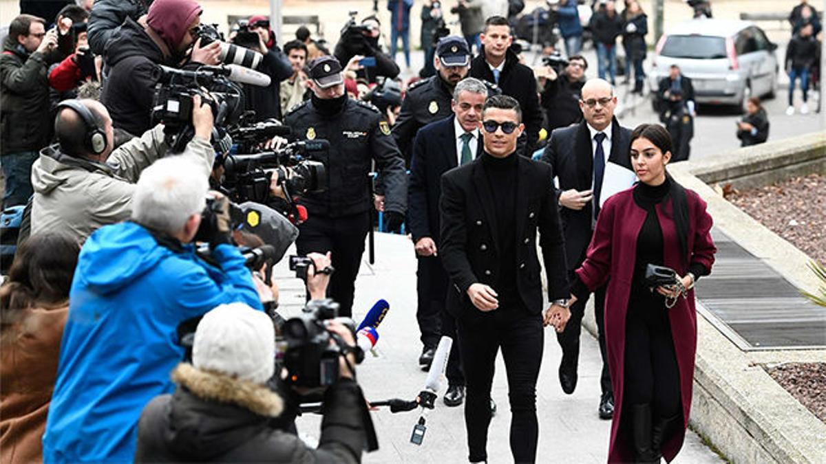 Así entró Cristiano Ronaldo a los juzgados