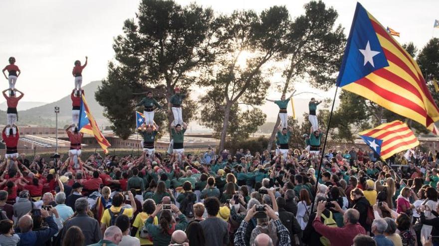 Actes dels castellers de Sant Cugat, diumenge passat a Lledoners