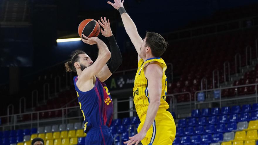 El Barça se agarra a Shengelia y liquida al Maccabi en un Palau sin público