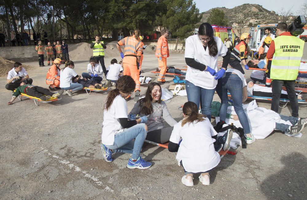 Simulacro de la Escuela de Enfermería de Castelló