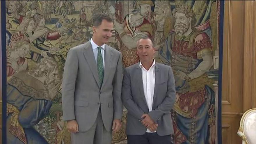 Felipe VI recibe a Joan Baldoví en la Zarzuela