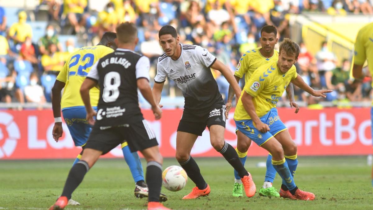 Una imagen del partido Las Palmas-FC Cartagena