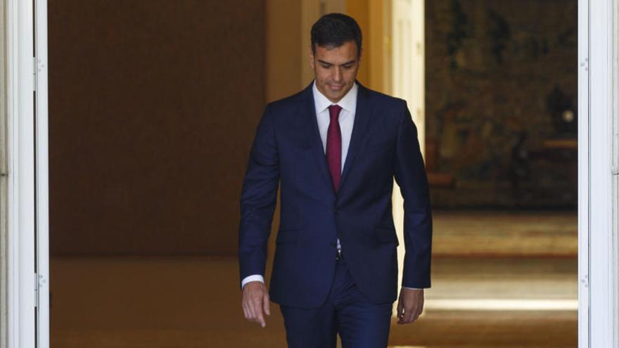 Pedro Sánchez, en el Palacio de la Moncloa.