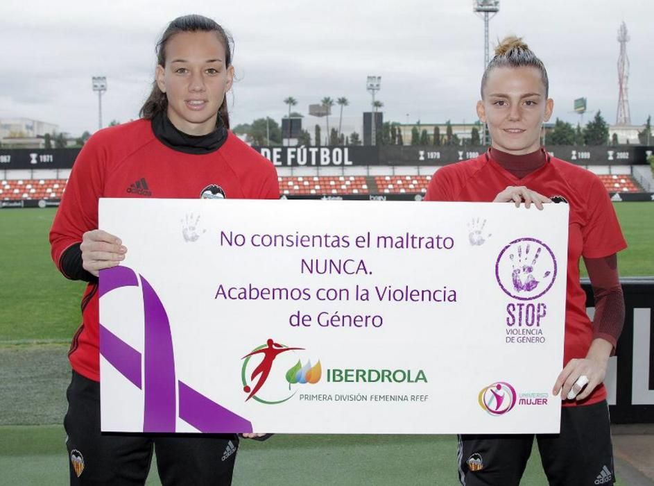 El Valencia Femenino apoya el Día Internacional contra la violencia de género