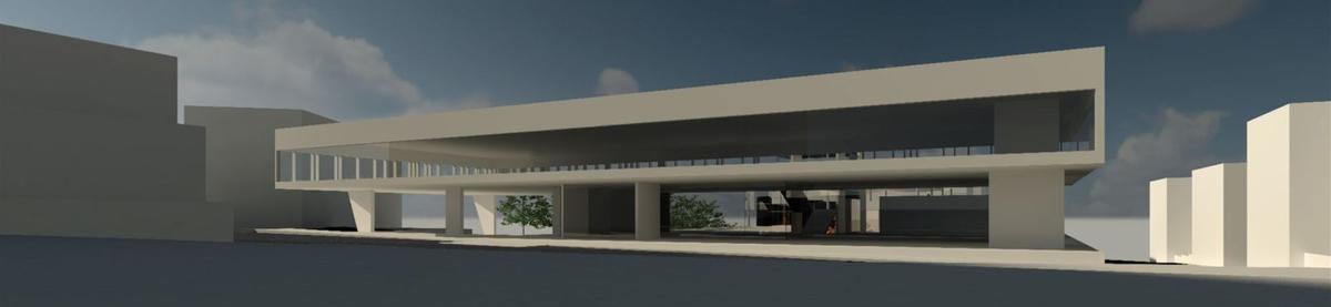 Imagen en perspectiva de la zona deportiva, que incluiría una piscina de 25 por 12,5 metros, spa, sauna, una gran sala de fitness, cuatro pistas de pádel y casi 100 plazas de aparcamiento