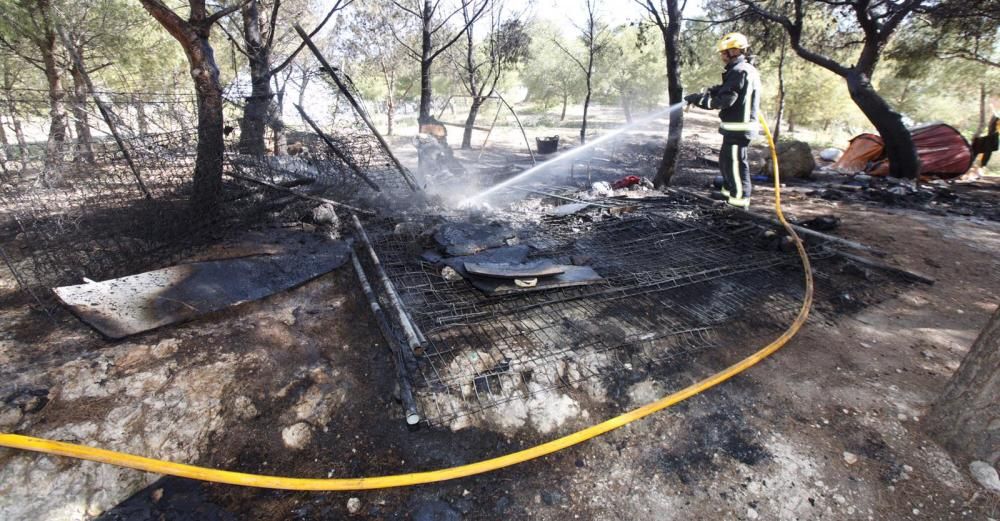 Incendio en el Monte Tossal de Alicante