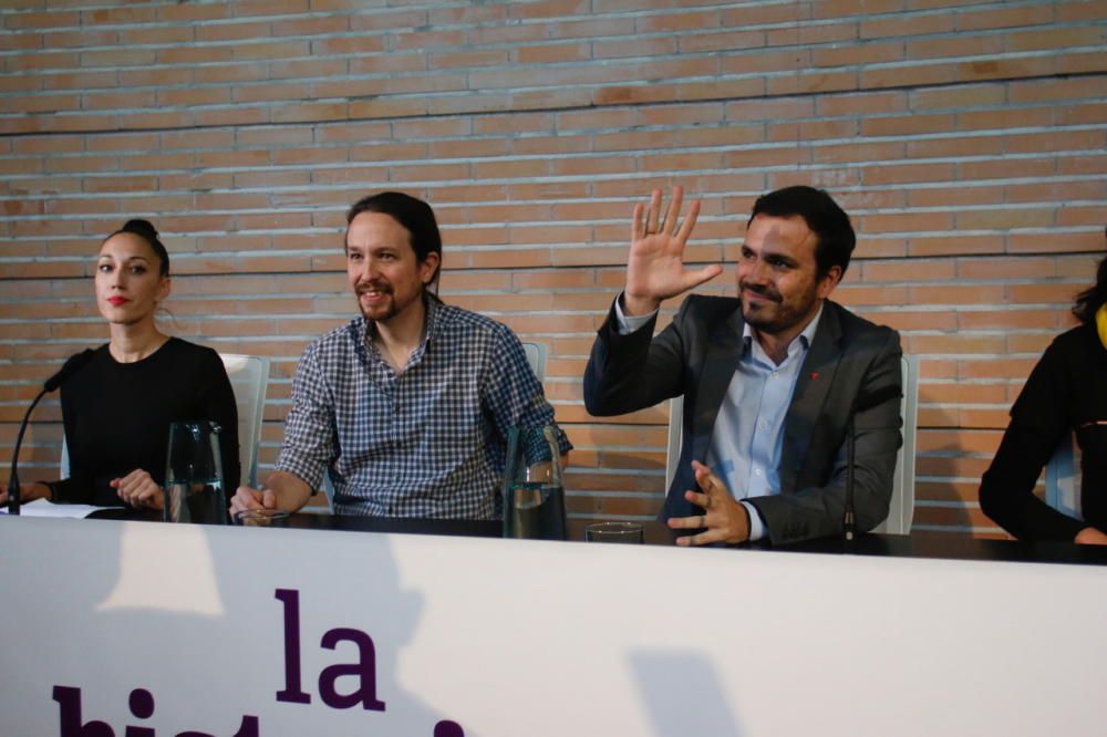 Acto de Pablo Iglesias y Alberto Garzón en la UMA