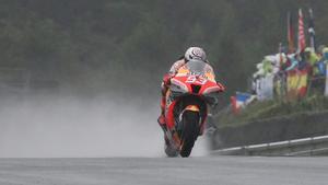 Marc Márquez, bajo la lluvia en Motegi